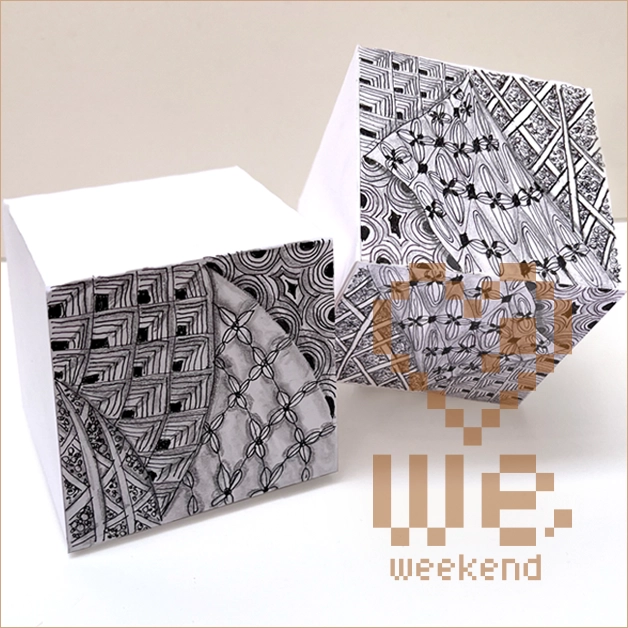WE weekend – Zentangle-inspired Art Cubes 7/25/26